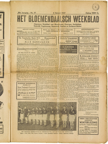 Het Bloemendaalsch Weekblad 1937-02-05