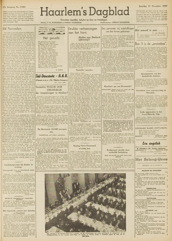 Haarlem's Dagblad 1939-11-11