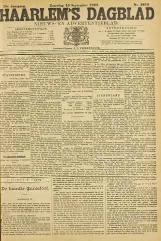 Haarlem's Dagblad 1892-09-10