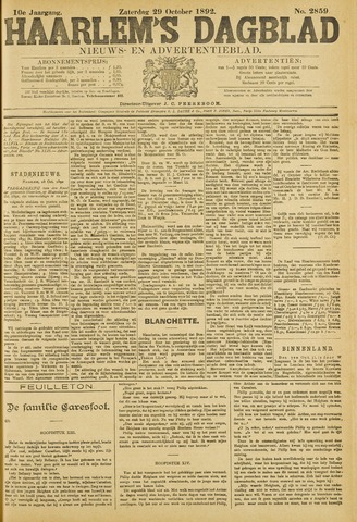 Haarlem's Dagblad 1892-10-29