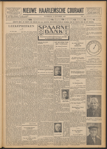 Nieuwe Haarlemsche Courant 1929-10-12