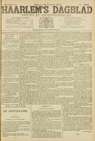 Haarlem's Dagblad 1893-02-20