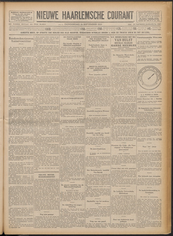 Nieuwe Haarlemsche Courant 1929-09-26