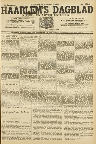 Haarlem's Dagblad 1892-02-24