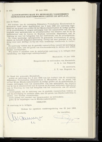 Raadsnotulen Heemstede 1959-06-25
