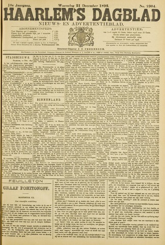 Haarlem's Dagblad 1892-12-21