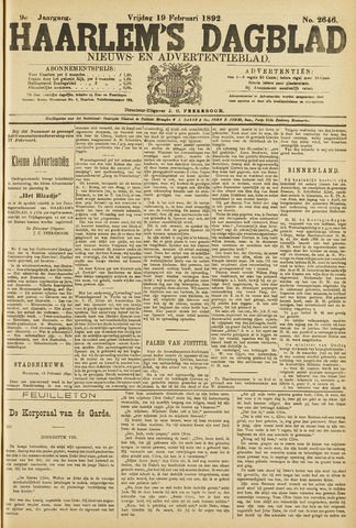Haarlem's Dagblad 1892-02-19