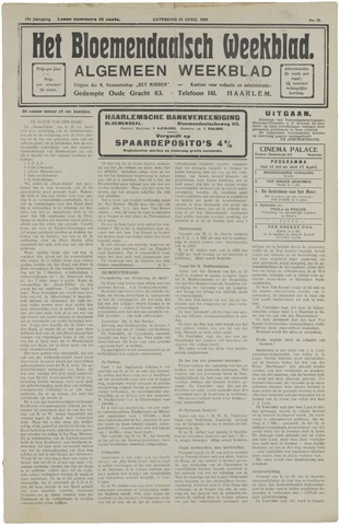 Het Bloemendaalsch Weekblad 1919-04-12