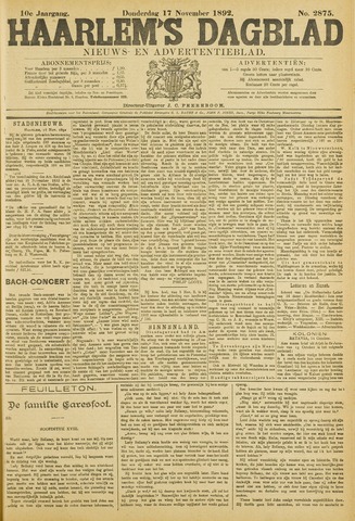 Haarlem's Dagblad 1892-11-17