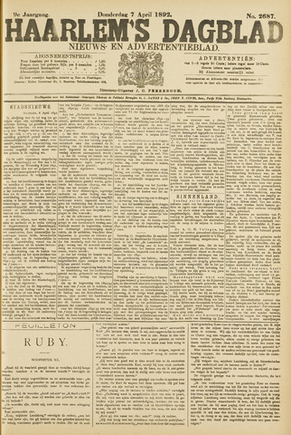 Haarlem's Dagblad 1892-04-07