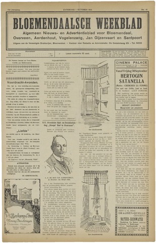 Het Bloemendaalsch Weekblad 1921-10-01