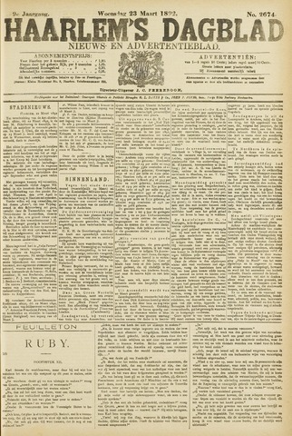 Haarlem's Dagblad 1892-03-23
