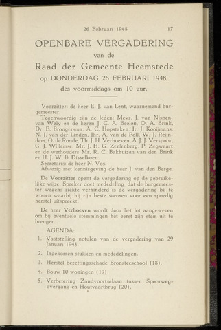 Raadsnotulen Heemstede 1948-02-26