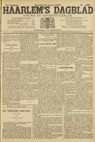 Haarlem's Dagblad 1893-01-21