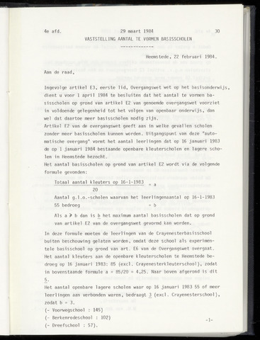 Raadsnotulen Heemstede 1984-03-29