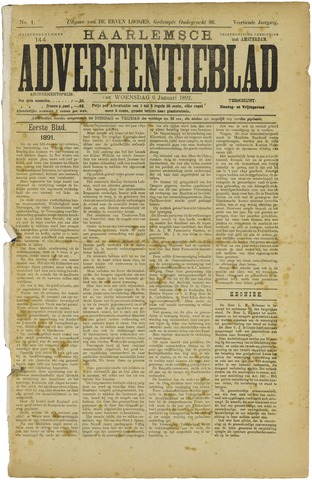 Haarlemsch Advertentieblad 1892