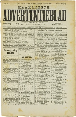 Haarlemsch Advertentieblad 1887-04-13