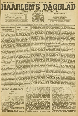 Haarlem's Dagblad 1892-12-14