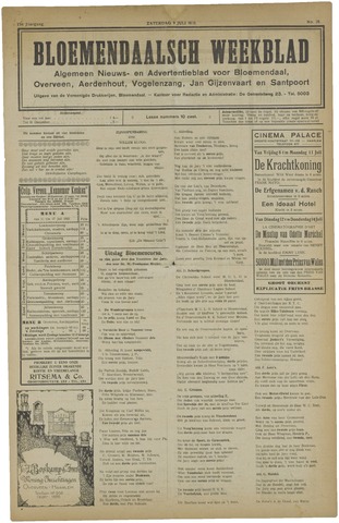 Het Bloemendaalsch Weekblad 1921-07-09