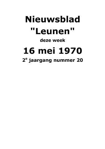 Dorpsblad Leunen-Veulen-Heide 1970-05-16