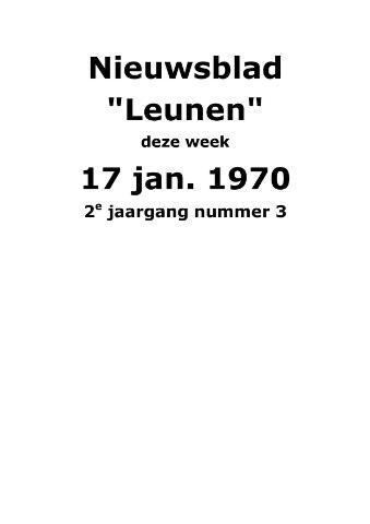 Dorpsblad Leunen-Veulen-Heide 1970-01-17