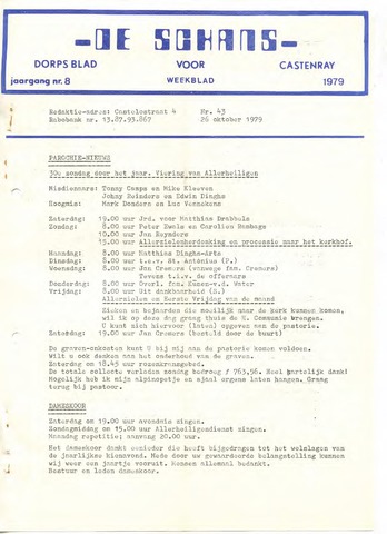 Castenrays dorpsblad De Schans 1979-10-26