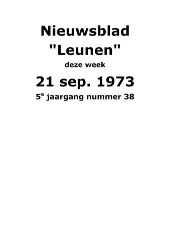 Dorpsblad Leunen-Veulen-Heide 1973-09-21