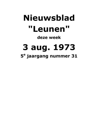 Dorpsblad Leunen-Veulen-Heide 1973-08-03