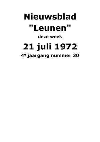 Dorpsblad Leunen-Veulen-Heide 1972-07-21