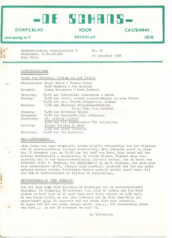Castenrays dorpsblad De Schans 1978-11-24