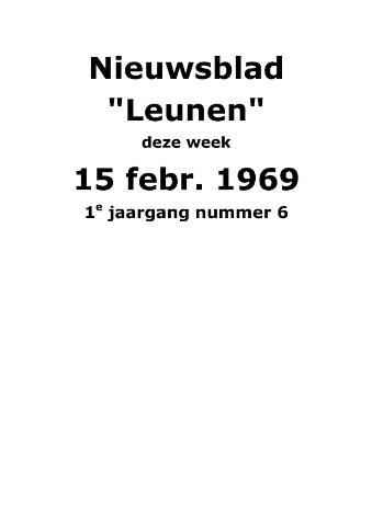 Dorpsblad Leunen-Veulen-Heide 1969-02-15