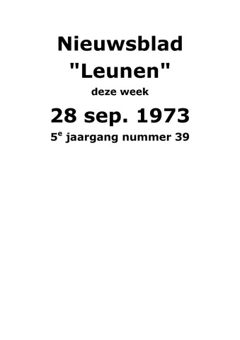 Dorpsblad Leunen-Veulen-Heide 1973-09-28