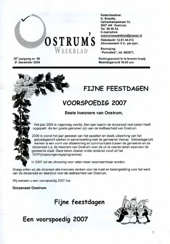 Oostrum's Weekblad 2006-12-21