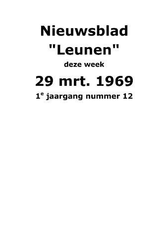 Dorpsblad Leunen-Veulen-Heide 1969-03-29