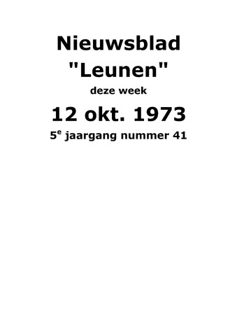 Dorpsblad Leunen-Veulen-Heide 1973-10-12