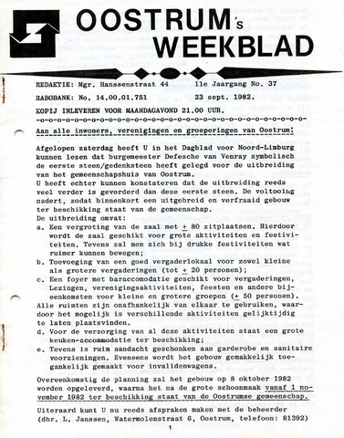 Oostrum's Weekblad 1982-09-23