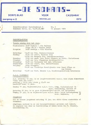 Castenrays dorpsblad De Schans 1979-01-12
