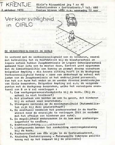 Oirlo's dorpsblad 't Krèntje 1970-10-02