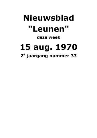 Dorpsblad Leunen-Veulen-Heide 1970-08-15
