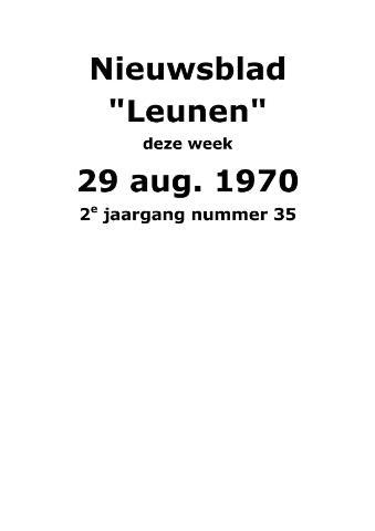 Dorpsblad Leunen-Veulen-Heide 1970-08-29
