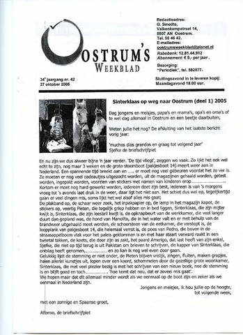 Oostrum's Weekblad 2005-10-27