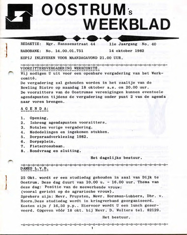 Oostrum's Weekblad 1982-10-14