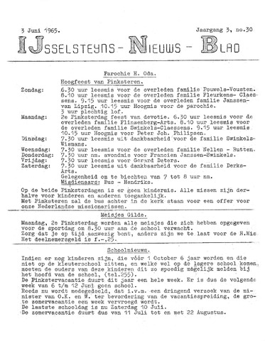Ysselsteyns Nieuwsblad 1965-06-03
