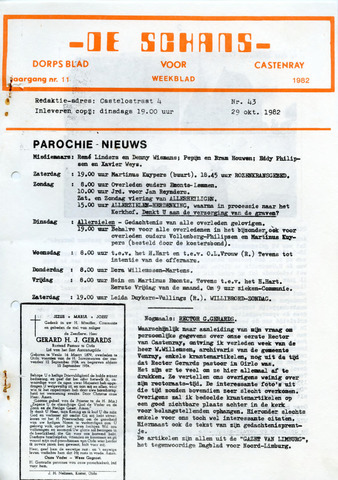 Castenrays dorpsblad De Schans 1982-10-29