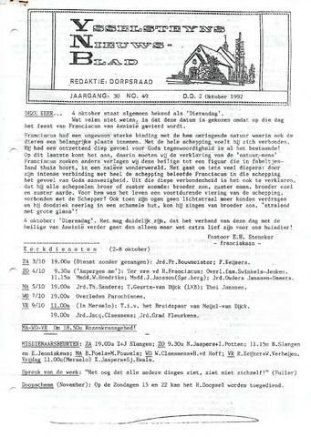 Ysselsteyns Nieuwsblad 1992-10-02