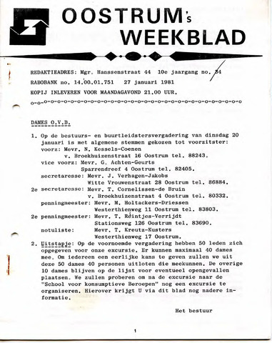 Oostrum's Weekblad 1981-01-27