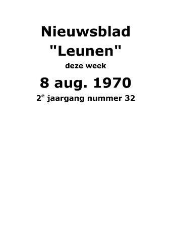 Dorpsblad Leunen-Veulen-Heide 1970-08-08