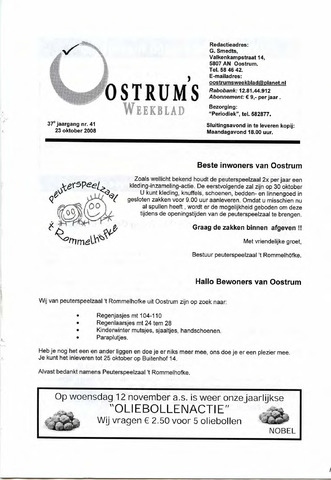 Oostrum's Weekblad 2008-10-23