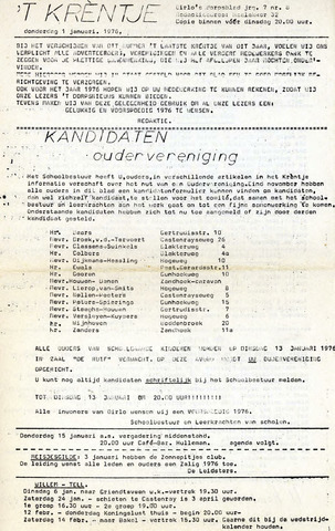 Oirlo's dorpsblad 't Krèntje 1976