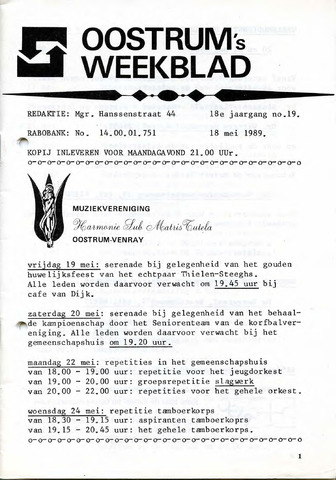 Oostrum's Weekblad 1989-05-18